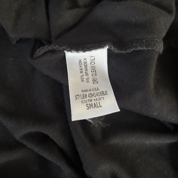 The Pyramid Collection womens small black sheath dress with fringe  Long Sleeve - Picture 4 of 11